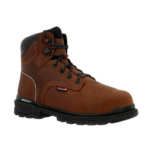 ���b�L�[ �����Y �u�[�c �V���[�Y Men's Rams Horn Composite Toe Internal Met Guard Work Boot Crazy horse