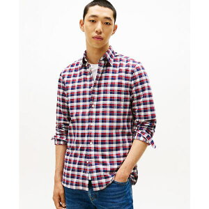 g~[ qtBK[ Y Vc gbvX Men's Heritage Oxford Tartan Long Sleeve Shirt Regatta Red / Check