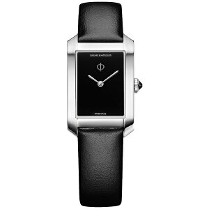 {[VG fB[X rv ANZT[ Women's Swiss Hampton Black Leather Strap Watch 35x22mm Black