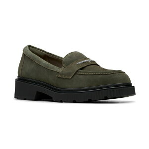 N[NX fB[X Xb|E[t@[ V[Y Women's Lauryl Step Round Toe Loafers Dark Olive Suede