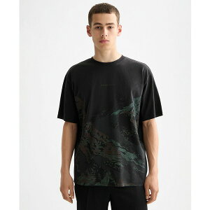 �X�R�b�`�A���h�\�[�_ �����Y T�V���c �g�b�v�X Men's Relaxed Fit Short Sleeve Mountain Graphic Crewneck T-Shirt Meteorite