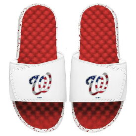 アイスライド メンズ サンダル シューズ Washington Nationals ISlide Americana Slide Sandals White/Red