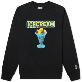 アイスクリーム メンズ パーカー・スウェットシャツ アウター ICECREAM Sundae Crew Sweat Black