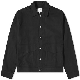 ワックスロンドン メンズ ジャケット＆ブルゾン アウター Wax London Mitford Linen Jacket Black