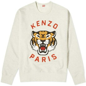 ケンゾー メンズ パーカー・スウェットシャツ アウター Kenzo Lucky Tiger Crew Sweat Grey