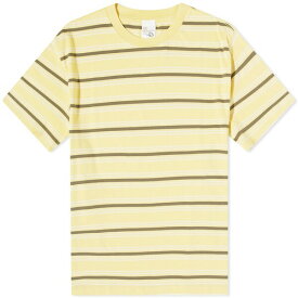 ヌーディージーンズ メンズ Tシャツ トップス Nudie Leffe Breton Stripe T-Shirt Yellow