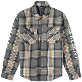 リプレゼント メンズ シャツ トップス Represent Quilted Flannel Shirt Jacket Grey