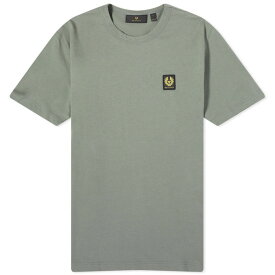 ベルスタッフ メンズ Tシャツ トップス Belstaff Patch Logo Tee Green