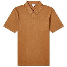 サンスペル メンズ ポロシャツ トップス Sunspel Riviera Polo Brown