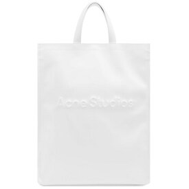 アクネ ストゥディオズ レディース ショルダーバッグ バッグ Acne Studios Logo Shopper Tote Bag White