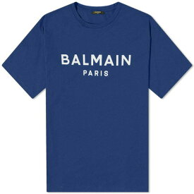 バルマン メンズ Tシャツ トップス Balmain Paris Logo T-Shirt White