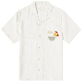 フォーク メンズ シャツ トップス Folk Embroidered Vacation Shirt White