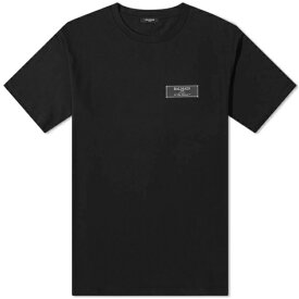 バルマン メンズ Tシャツ トップス Balmain Label T-Shirt Black