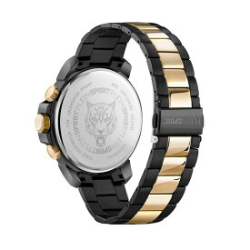 プレインスポーツ レディース 腕時計 アクセサリー Men's Chronograph Date Quartz Powerlift Gold-Tone and Black Stainless Steel Bracelet Watch 45mm Two-Tone