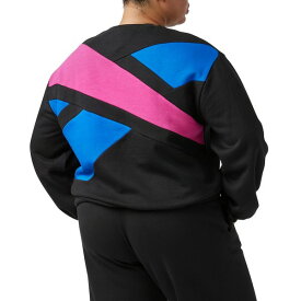 リーボック レディース パーカー・スウェットシャツ アウター Plus Size Crewneck Logo Sweatshirt Black/semi Proud Pink