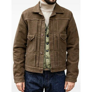 �t�H���e�� �����Y �W���P�b�g���u���]�� �A�E�^�[ Ncyclet moleskin cotton jacket Brown