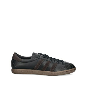 �A�f�B�_�X �����Y �X�j�[�J�[ �V���[�Y Tobacco three-stripe lace-up sneakers Black