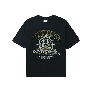 ���[�h �����Y T�V���c �g�b�v�X Geneve catamaran cotton t-shirt Black