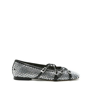 �}�b�n �A���h �}�b�n ���f�B�[�X �T���_�� �V���[�Y Crystal net ballet flats Black