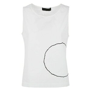 �}���A�J���f���� ���f�B�[�X �J�b�g�\�[ �g�b�v�X Circle-print top White