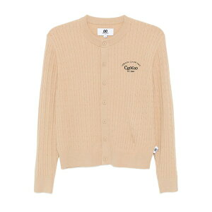 �`���R���[�g ���f�B�[�X �J�[�f�B�K�� �A�E�^�[ Logo-embroidered cardigan Neutrals