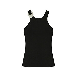 �s���R ���f�B�[�X T�V���c �g�b�v�X Ring-detail sleeveless top Black