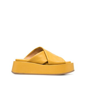 �}�[�V�� ���f�B�[�X �T���_�� �V���[�Y Crossover-strap platform sandals Yellow