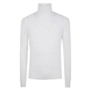 �O�����T�b�\ �����Y �j�b�g&�Z�[�^�[ �A�E�^�[ Cable-knit turtleneck sweater White