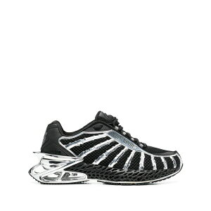 �v���C���X�|�[�c �����Y �X�j�[�J�[ �V���[�Y Thunderstorm panelled sneakers Black