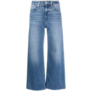 �y�C�W ���f�B�[�X �f�j���p���c �{�g���X Anessa cropped wide-leg jeans Blue