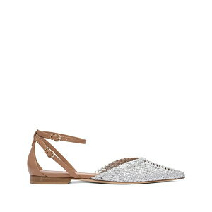 ���� �o���f�B ���f�B�[�X �p���v�X �V���[�Y Woven leather ankle-strap pumps Silver