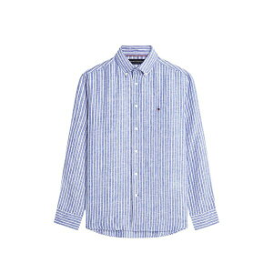 �g�~�[ �q���t�B�K�[ �����Y �V���c �g�b�v�X Striped-pattern shirt Blue