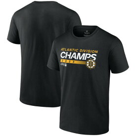 ファナティクス メンズ Tシャツ トップス Boston Bruins Fanatics Branded 2023 Atlantic Division Champions TShirt Black