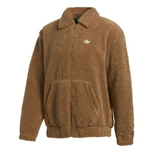 adidas AfB_X Y Xj[J[ yadidas originals Embroidered Logo lapel lamb's wool Sports Jacket Yellow GD3535z TCY US_M_M