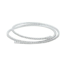 アラベッラ メンズ ネックレス・チョーカー アクセサリー Cubic Zirconia Wrap Collar Necklace in Sterling Silver Sterling Silver