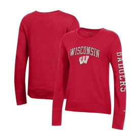 チャンピオン レディース パーカー・スウェットシャツ アウター Women's Red Wisconsin Badgers University 2.0 Fleece Sweatshirt Red