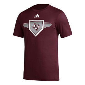 アディダス メンズ Tシャツ トップス Texas A&M Aggies adidas 2023/24 AEROREADY Homeland Plate Pregame TShirt Maroon