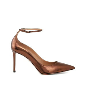 �A�N�A�Y�[�� ���f�B�[�X �p���v�X �V���[�Y 85mm love affair pointed ankle strap pumps Brown