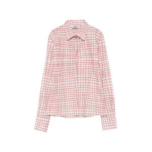 �y���X ���f�B�[�X �V���c �g�b�v�X Elsa gingham-check shirt Pink