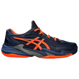 アシックス メンズ スニーカー シューズ ASICS Men's Court FF 3 Novak Tennis Shoes Blue/Orange