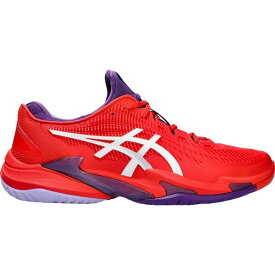 アシックス メンズ スニーカー シューズ ASICS Men's Court FF 3 Novak Tennis Shoes Red/White