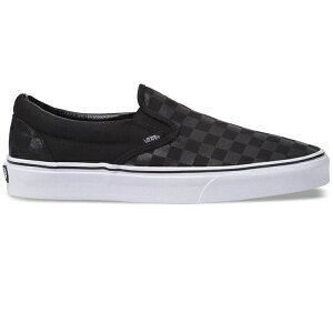 Vans �o���Y �����Y �X�j�[�J�[ �yVans Classic Slip-On Checkerboard Black Charcoal�z �T�C�Y US_7.5(25.5cm) Black/Black