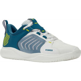 ケースイス メンズ テニス スポーツ K-Swiss Men's Ultrashot Team Tennis Shoes White/Blue/Green