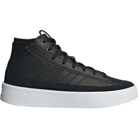 アディダス メンズ スニーカー シューズ adidas Men's ZNSORED Hi Leather Shoes Black/Black/Grey