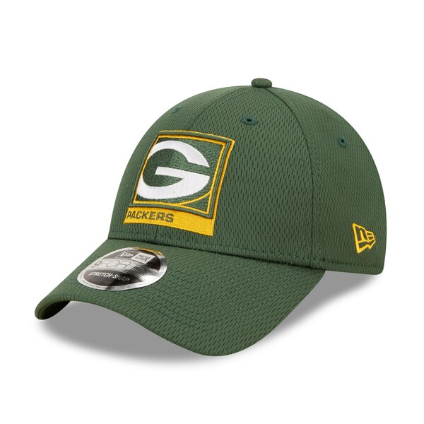 ニューエラ メンズ 帽子 アクセサリー Green Bay Packers New Era Framed AF 9FORTY Snapback Hat Green：asty