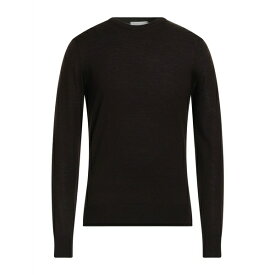 【送料無料】 ブイネック メンズ ニット&セーター アウター Sweaters Dark brown