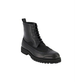 ダナ キャラン ニューヨーク メンズ ブーツ シューズ Men's Lace Up Rubber Sole Wingtip Dress Boots Black