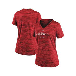 �i�C�L ���f�B�[�X T�V���c �g�b�v�X Women's Red St. Louis Cardinals Authentic Collection Velocity Practice Performance V-Neck T-shirt Red
