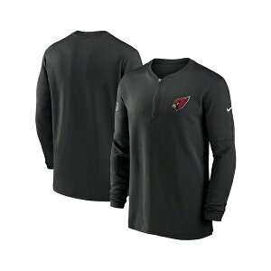 �i�C�L �����Y �p�[�J�[�E�X�E�F�b�g�V���c �A�E�^�[ Men's Black Arizona Cardinals 2023 Sideline Performance Long Sleeve Quarter-Zip Top Black