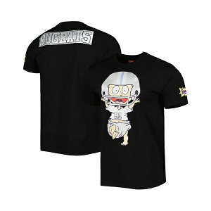 �v���X�^���_�[�h �����Y �V���c �g�b�v�X Men's and Women's Freeze Max Black Rugrats Tommy Pickles Football T-shirt Black